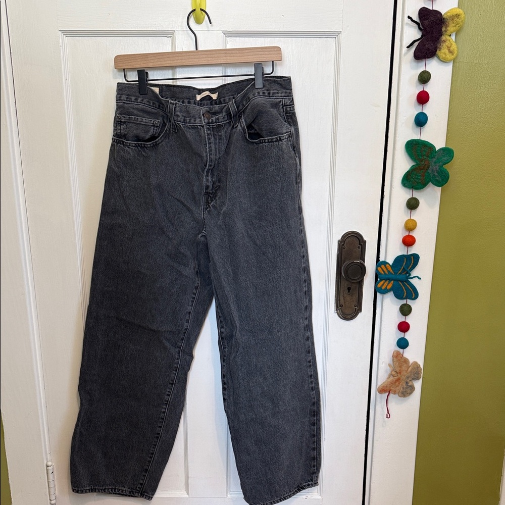 Levi’s Women Baggy Dad Black Wash Jeans